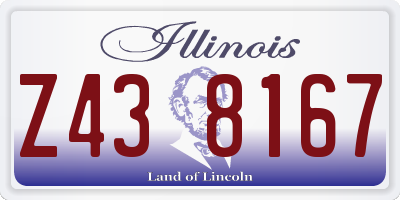 IL license plate Z438167