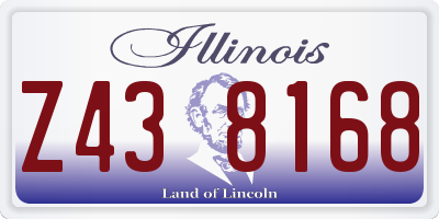 IL license plate Z438168