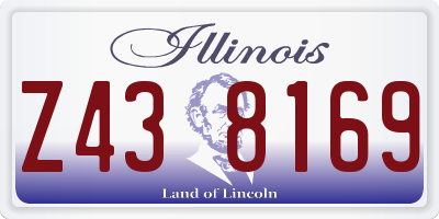 IL license plate Z438169