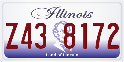 IL license plate Z438172