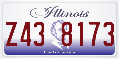 IL license plate Z438173