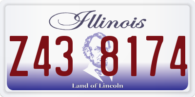 IL license plate Z438174