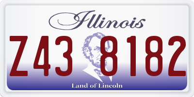 IL license plate Z438182