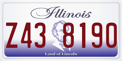 IL license plate Z438190
