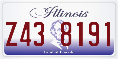 IL license plate Z438191