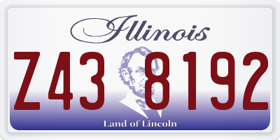 IL license plate Z438192