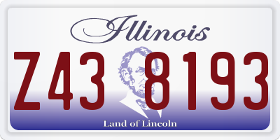 IL license plate Z438193