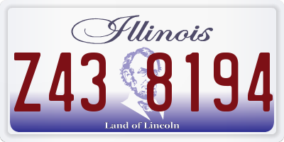 IL license plate Z438194