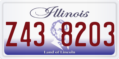 IL license plate Z438203