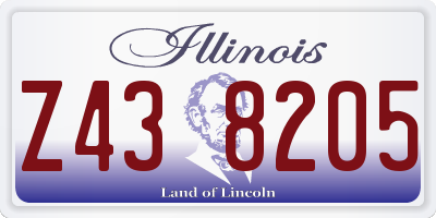 IL license plate Z438205