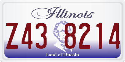 IL license plate Z438214