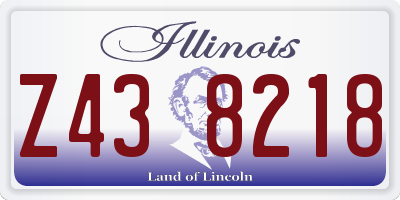 IL license plate Z438218