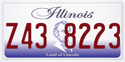 IL license plate Z438223
