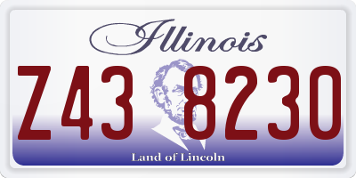IL license plate Z438230
