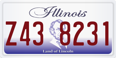 IL license plate Z438231