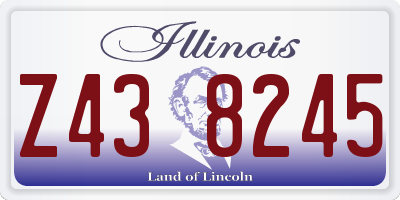 IL license plate Z438245