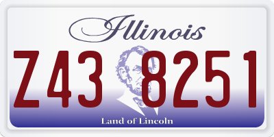 IL license plate Z438251