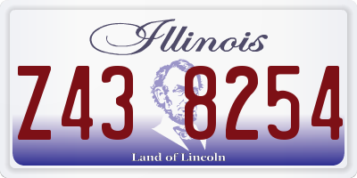 IL license plate Z438254