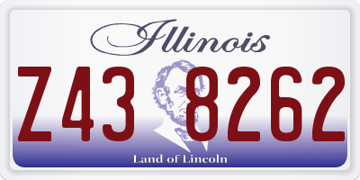 IL license plate Z438262