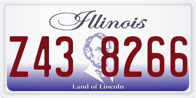 IL license plate Z438266