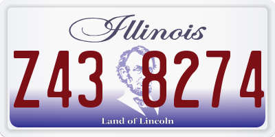 IL license plate Z438274