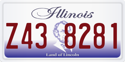 IL license plate Z438281