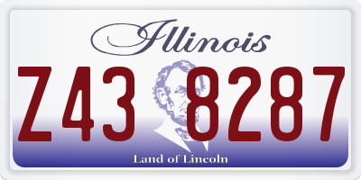 IL license plate Z438287