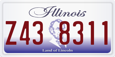 IL license plate Z438311