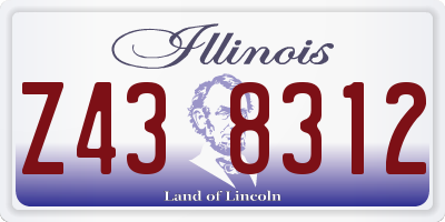 IL license plate Z438312