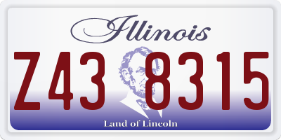 IL license plate Z438315