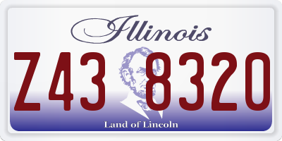 IL license plate Z438320