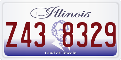 IL license plate Z438329