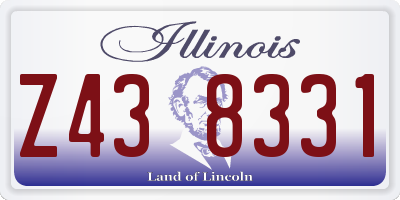 IL license plate Z438331