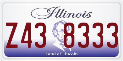 IL license plate Z438333