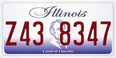 IL license plate Z438347
