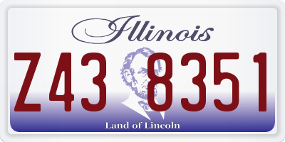 IL license plate Z438351