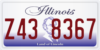 IL license plate Z438367