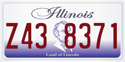 IL license plate Z438371