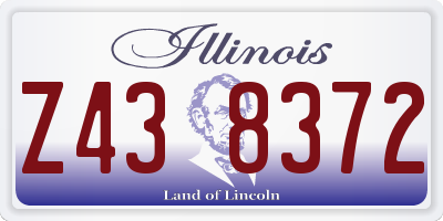 IL license plate Z438372