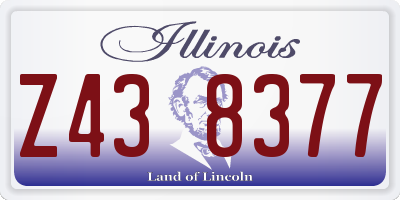 IL license plate Z438377