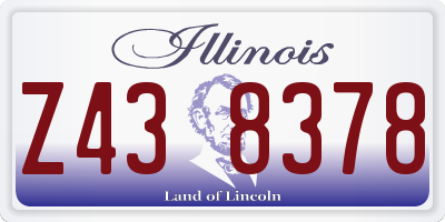 IL license plate Z438378