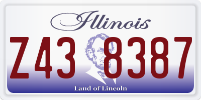 IL license plate Z438387