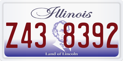 IL license plate Z438392