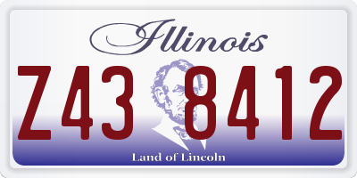IL license plate Z438412