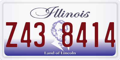 IL license plate Z438414