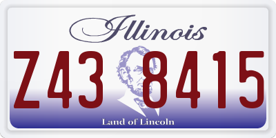 IL license plate Z438415