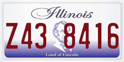 IL license plate Z438416