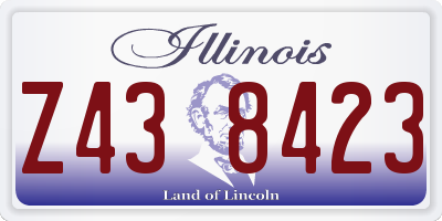 IL license plate Z438423