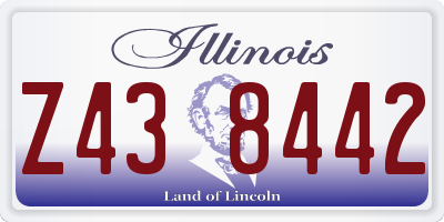 IL license plate Z438442