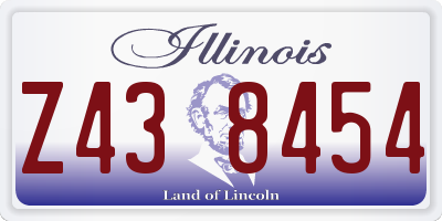 IL license plate Z438454